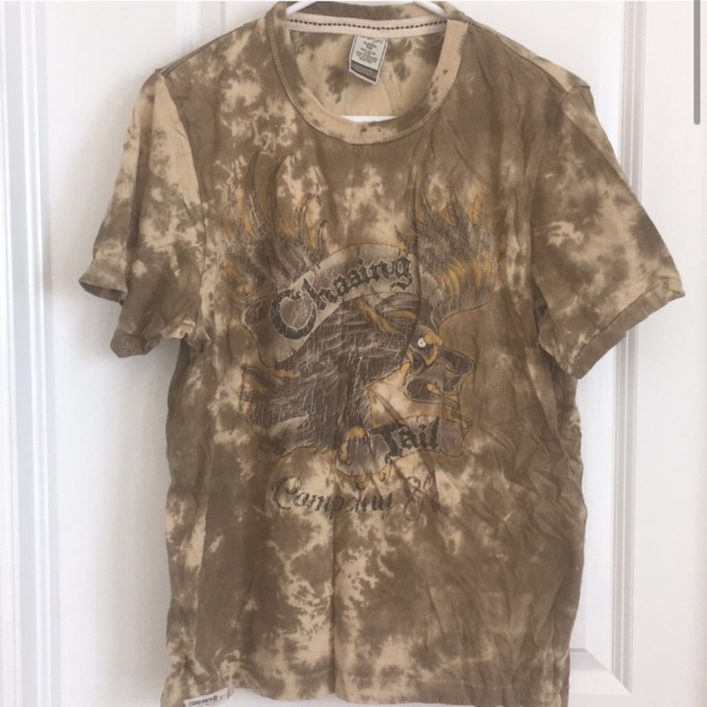 Company 81 men’s short sleeve Beige color printed Tshirt size medium